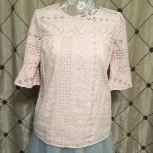 Lace pink top